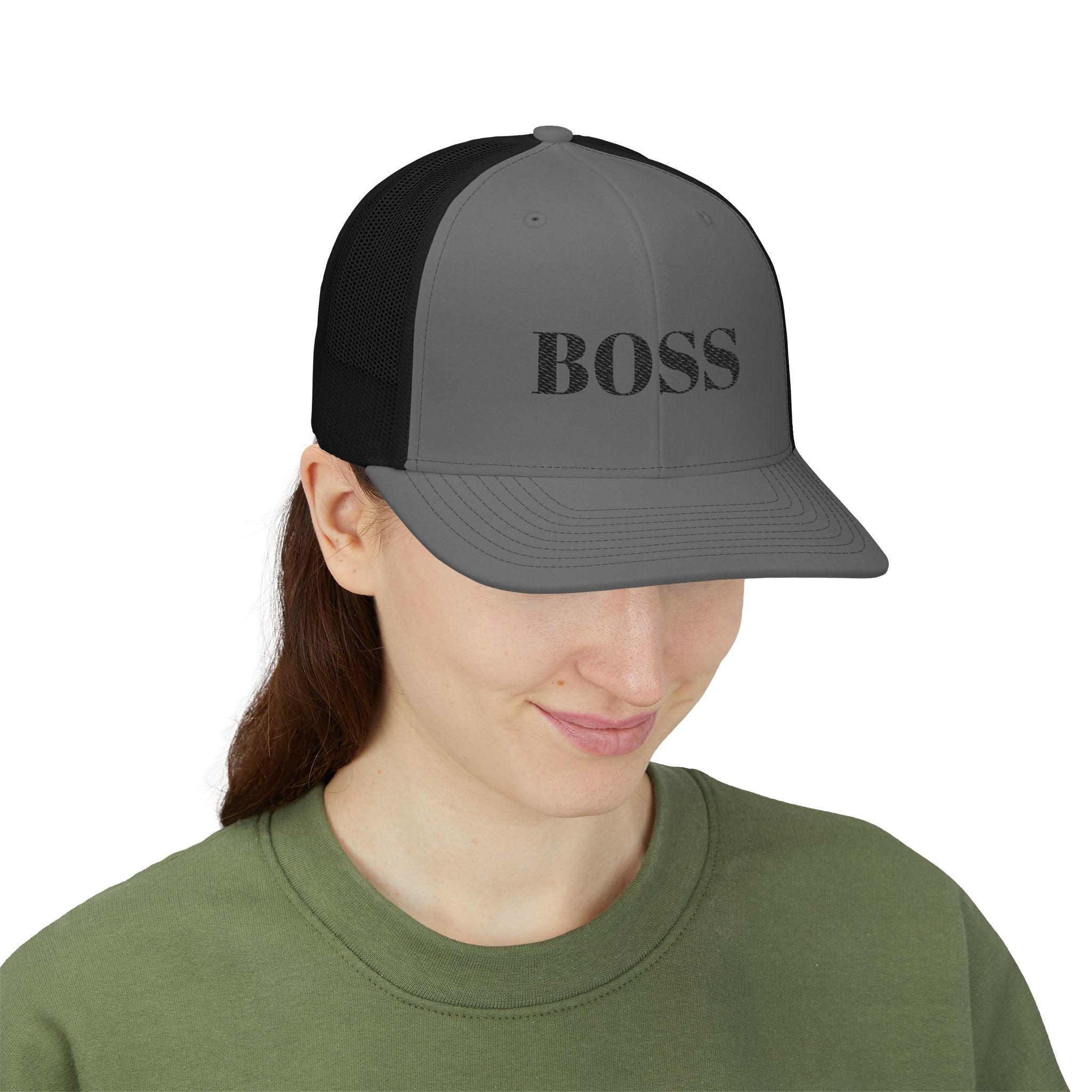 BOSS Trucker Cap – Embroidered Snapback Mesh Hat