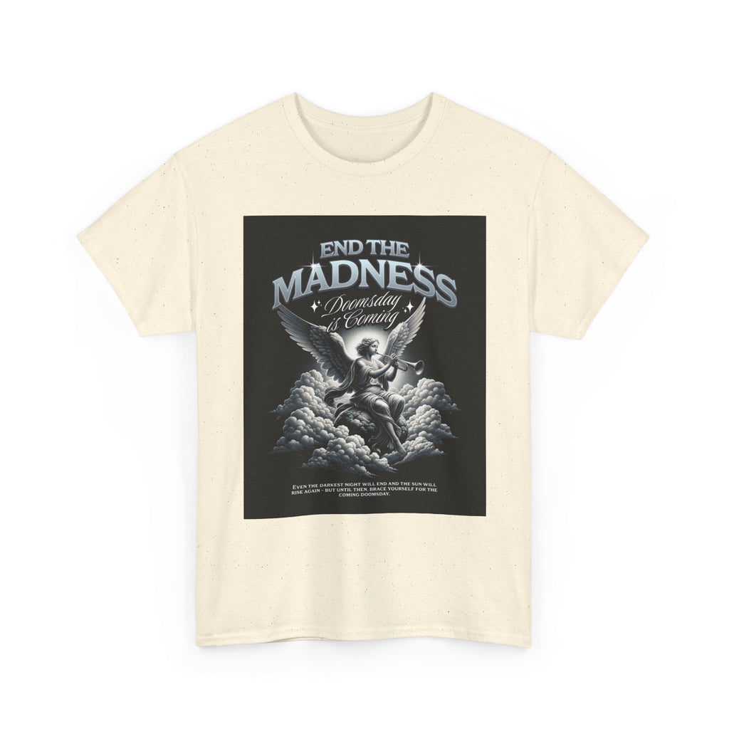 End the Madness Angel Graphic Tee — Vintage Gothic Band-Style T-Shirt
