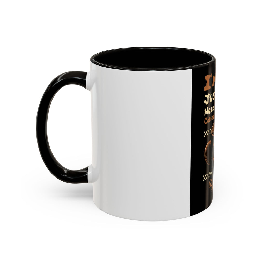 Skull Coffee Mug – "I'm Fine Just Need Coffee" Gothic Ceramic Mug