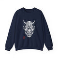 Hannya Mask Crewneck Sweatshirt | Traditional Tattoo-Inspired, Flash-Style