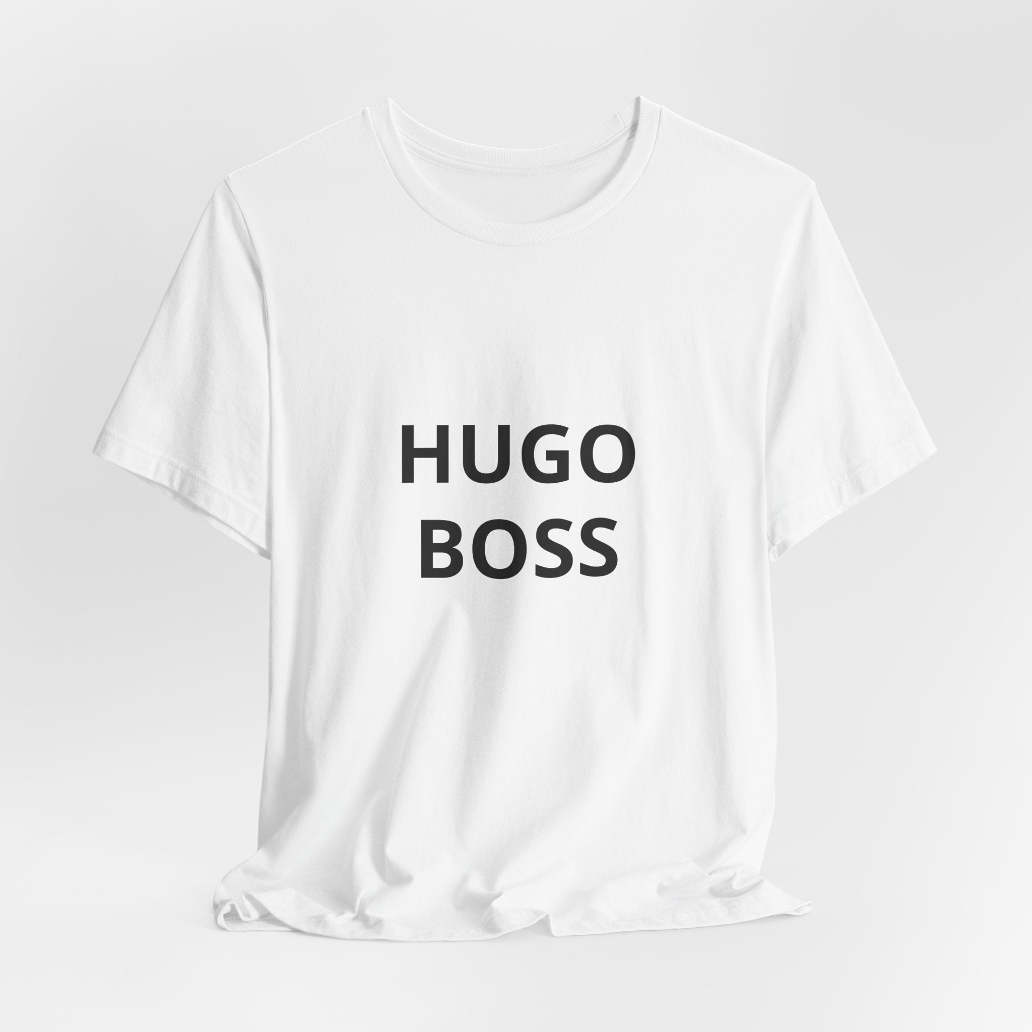Graphic Tee — "HUGO BOSS" Minimalist Text T-Shirt
