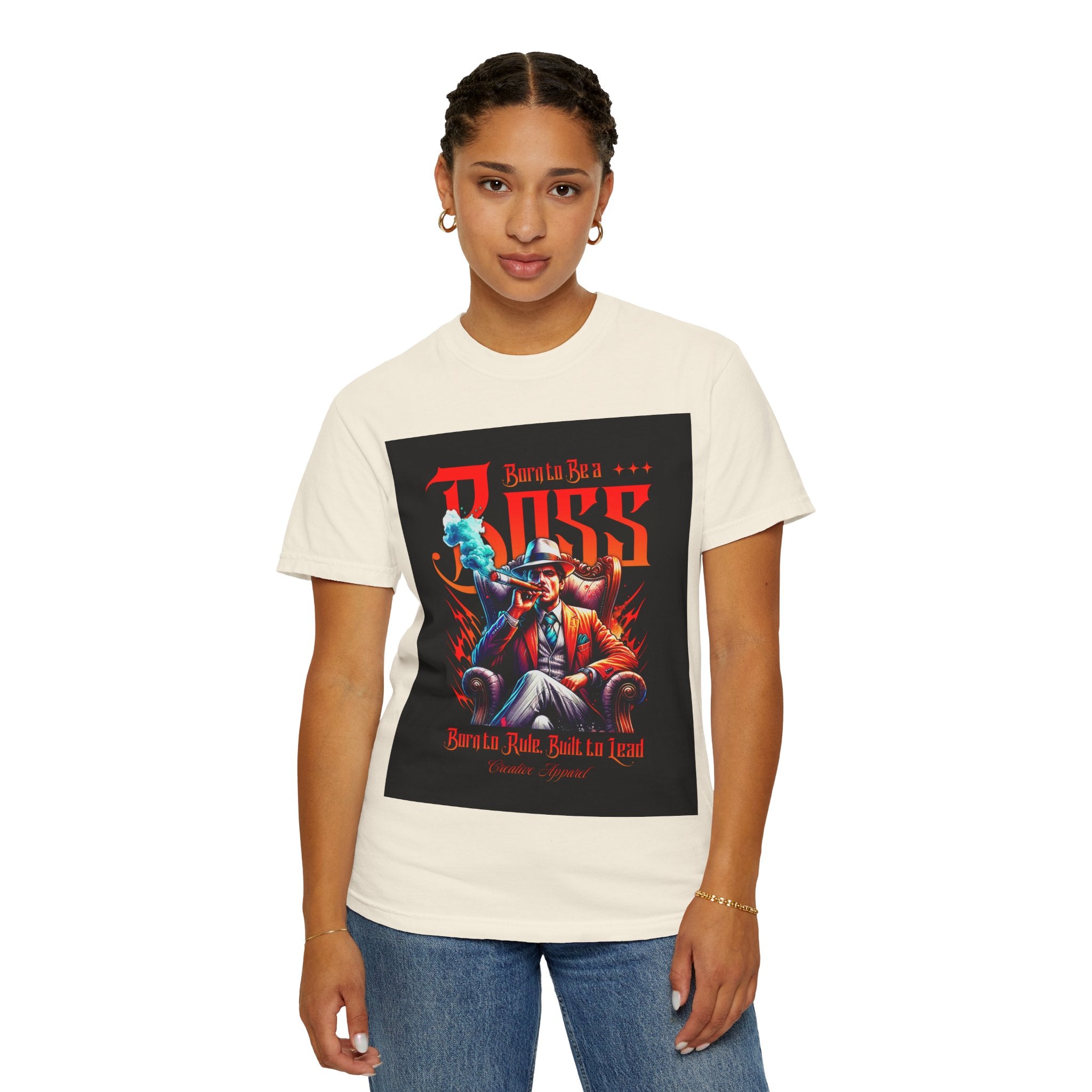 Boss Vintage Graphic T-Shirt — "Born to Be a Boss" Retro Mafia Design
