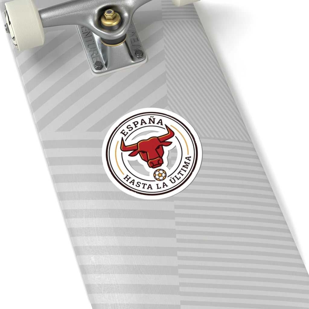 España Bull Crest Kiss-Cut Stickers | Spain Soccer Pride, Red & Gold