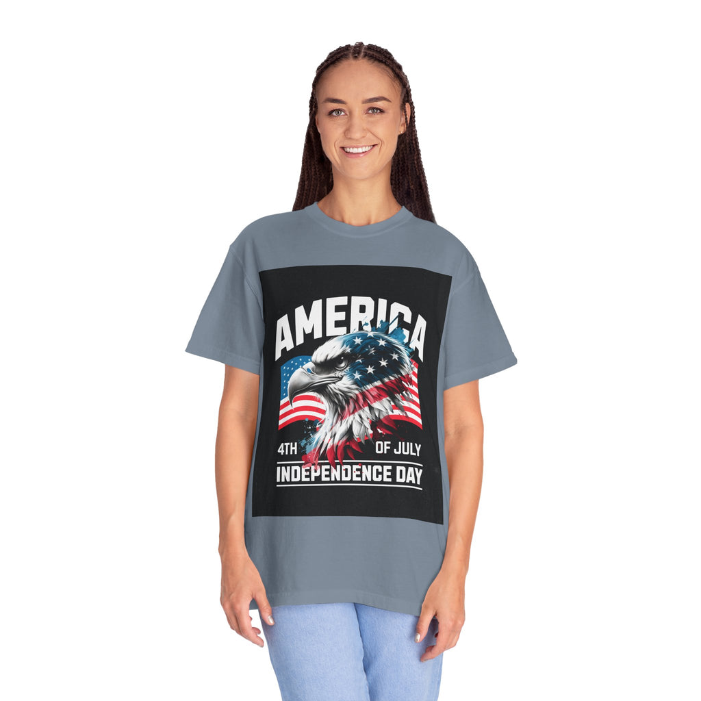 Independence Day T-shirt — 'America' Eagle Flag 4th of July Tee