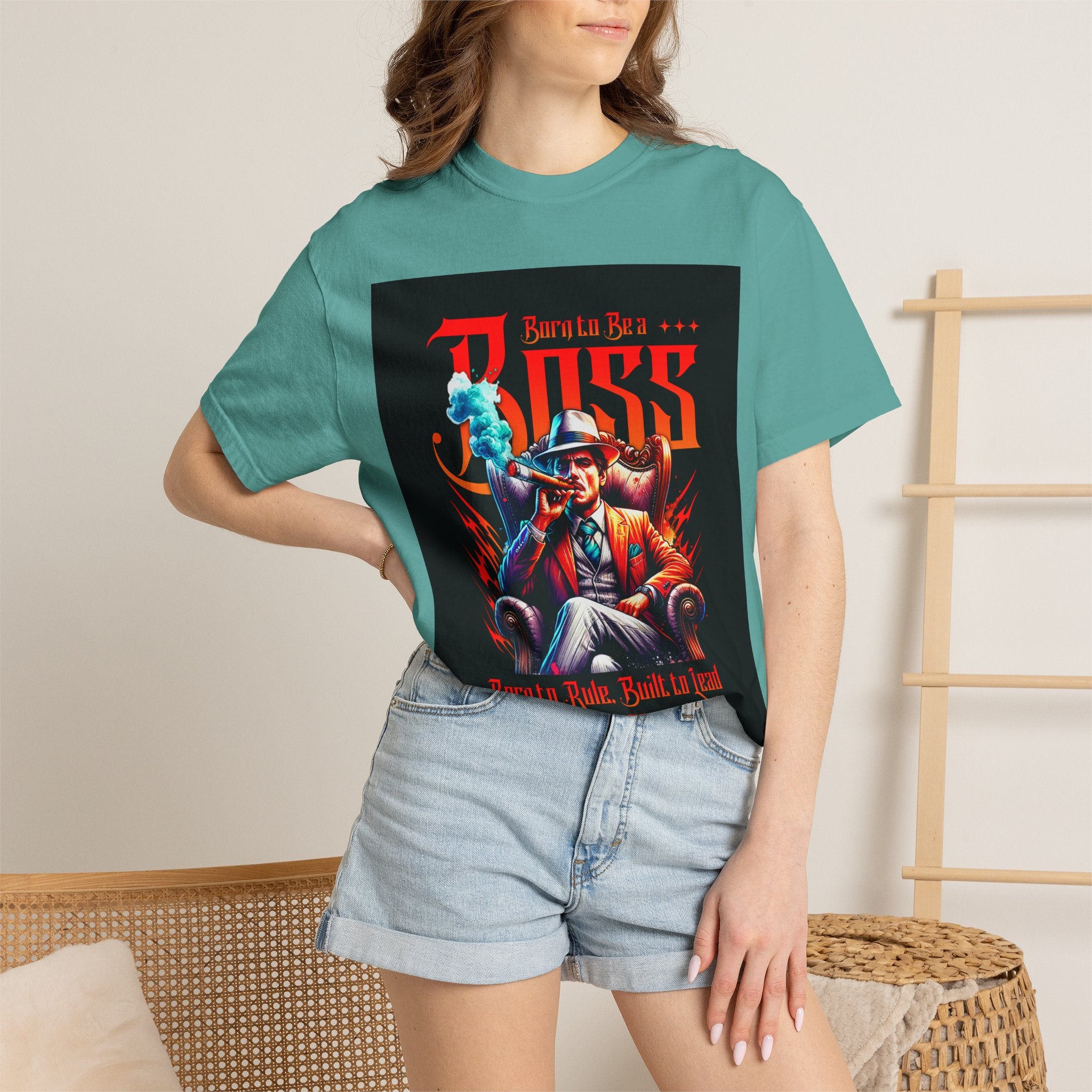 Boss Vintage Graphic T-Shirt — "Born to Be a Boss" Retro Mafia Design