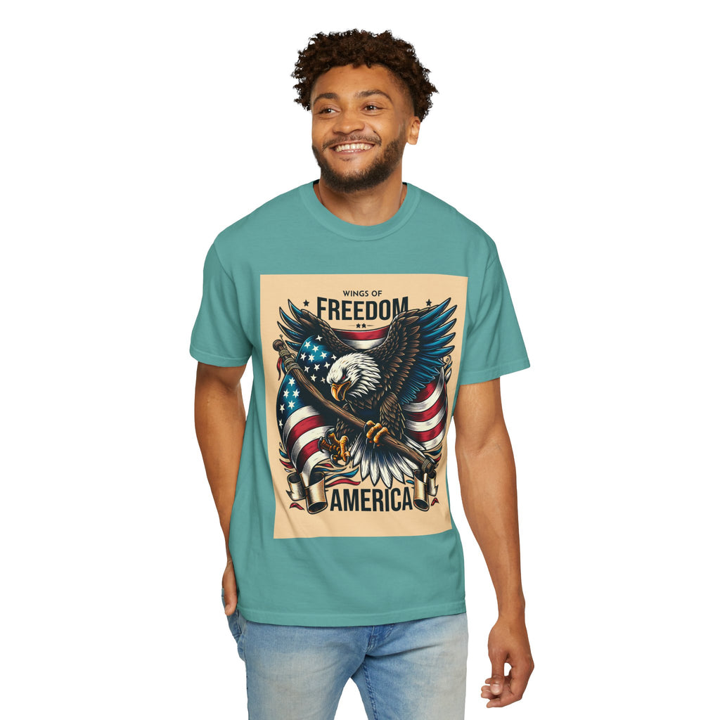 Freedom Eagle T-Shirt — Wings of America Patriotic Graphic Tee