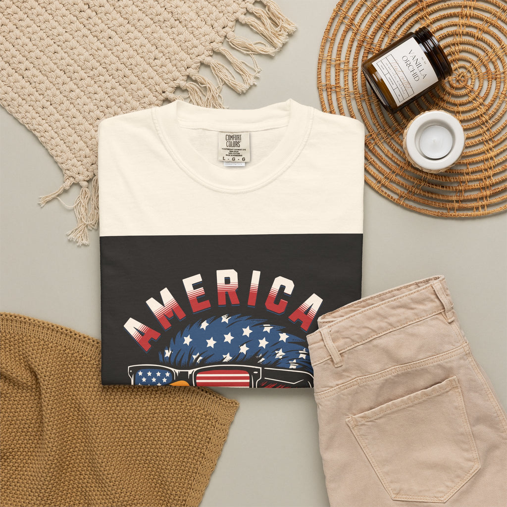 American Eagle Sunglasses T-Shirt — Patriotic USA Flag Graphic