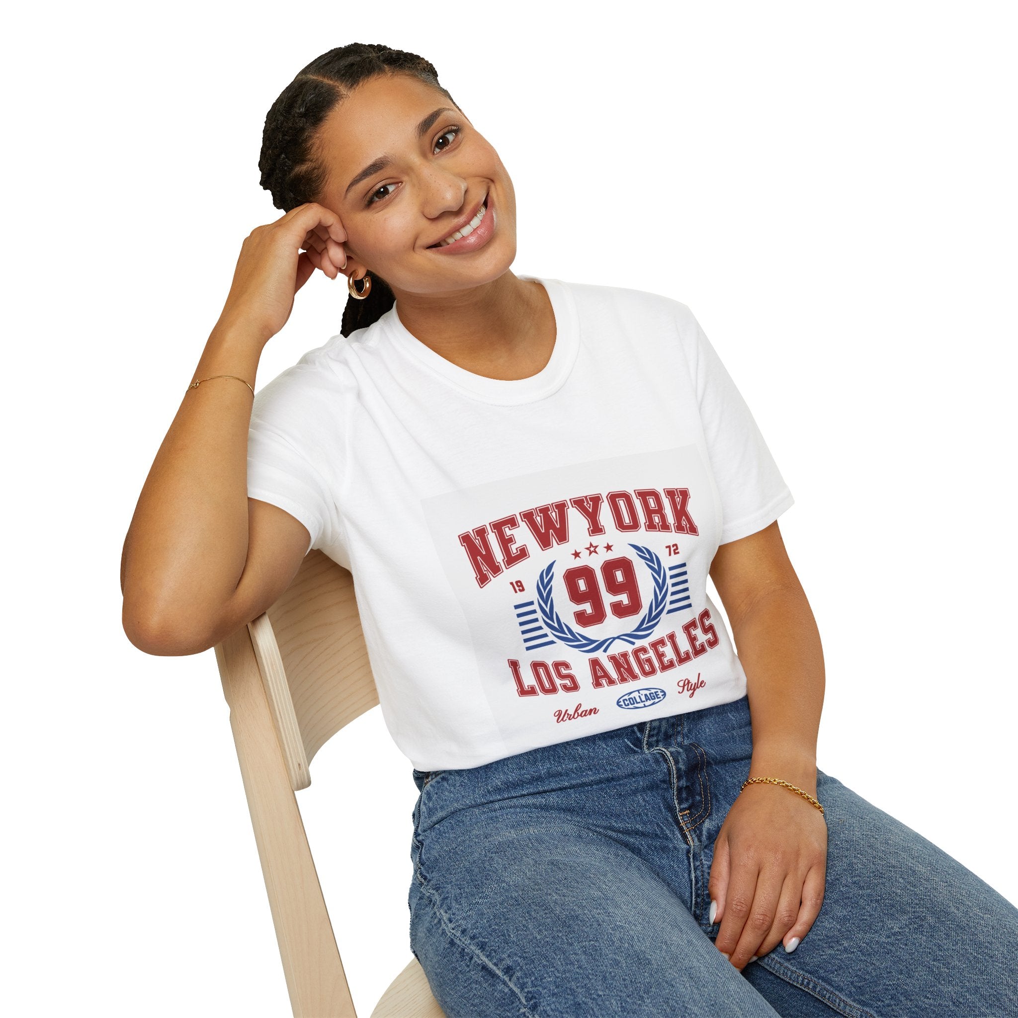 New York 99 Vintage Sports Tee — Collegiate Graphic T-Shirt