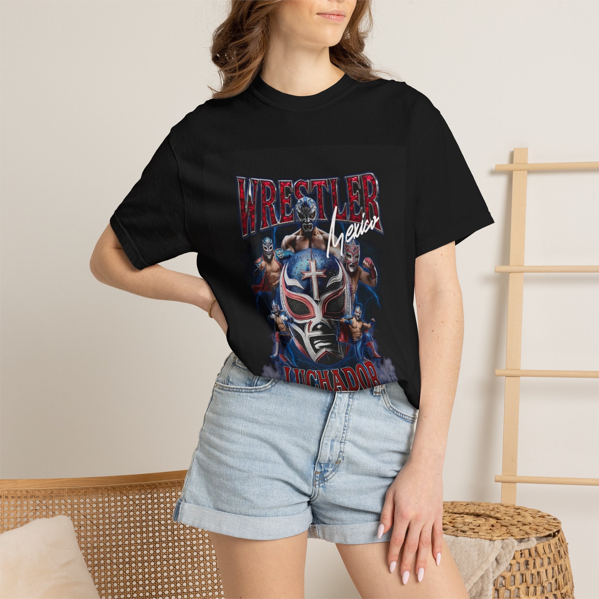 Wrestler Luchador Graphic T-Shirt — Mexican Masked Wrestling Tee