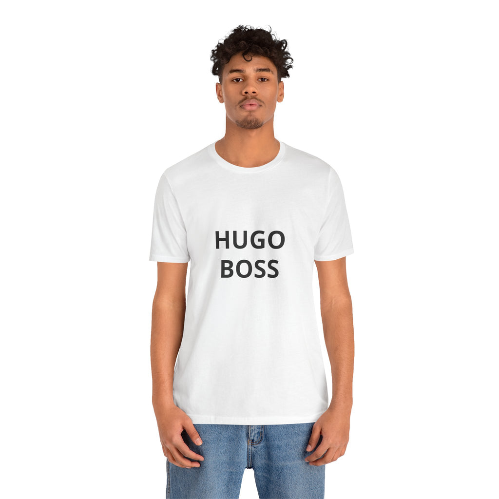 Graphic Tee — "HUGO BOSS" Minimalist Text T-Shirt