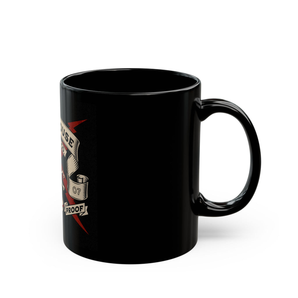 Grindhouse Coffee Co. Black Mug – Skull & Crossbones Coffee Cup (11oz/15oz)