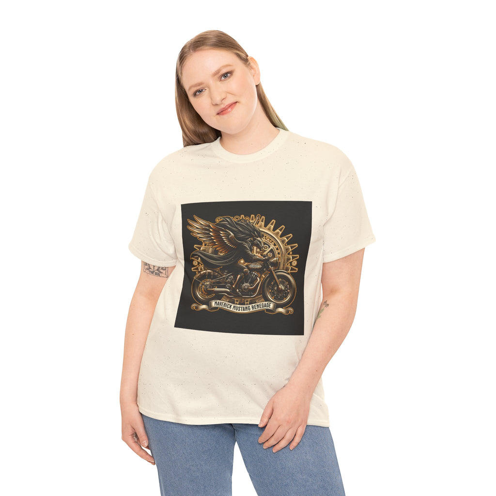 Vintage Winged Motorcycle Tee — "Ride Forever, Ride Free" Biker T-Shirt