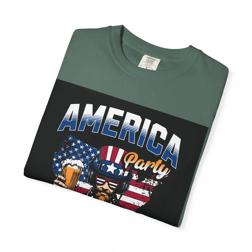 America Party T-Shirt — Cheers to Freedom 4th of July Patriotic Tee