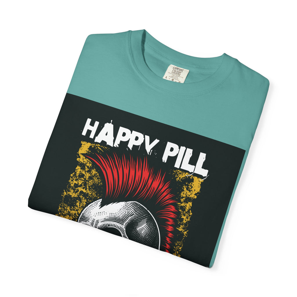 Happy Pill Punk Skull T-Shirt — 'Happy Pill Medication' Graphic Tee
