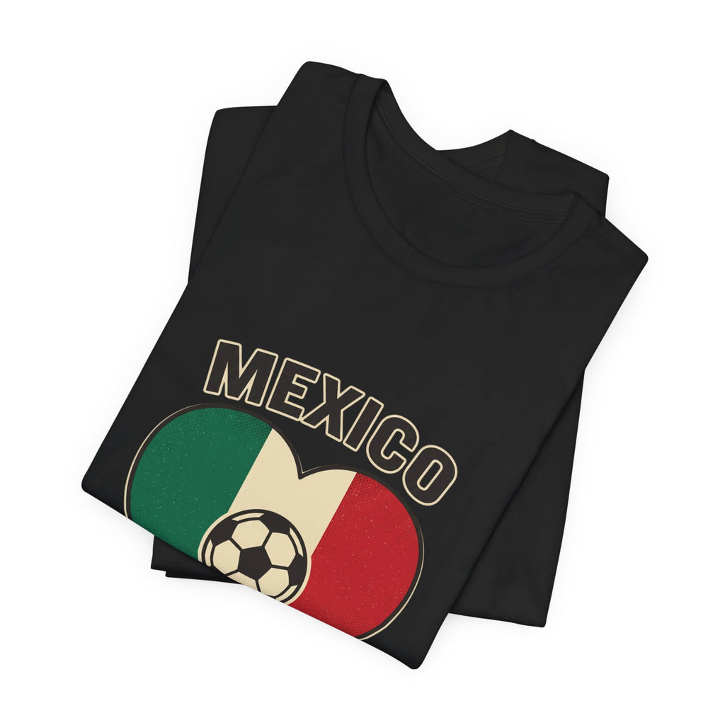 Mexico Heart Flag Futbolero Tee | Soccer Country Pride