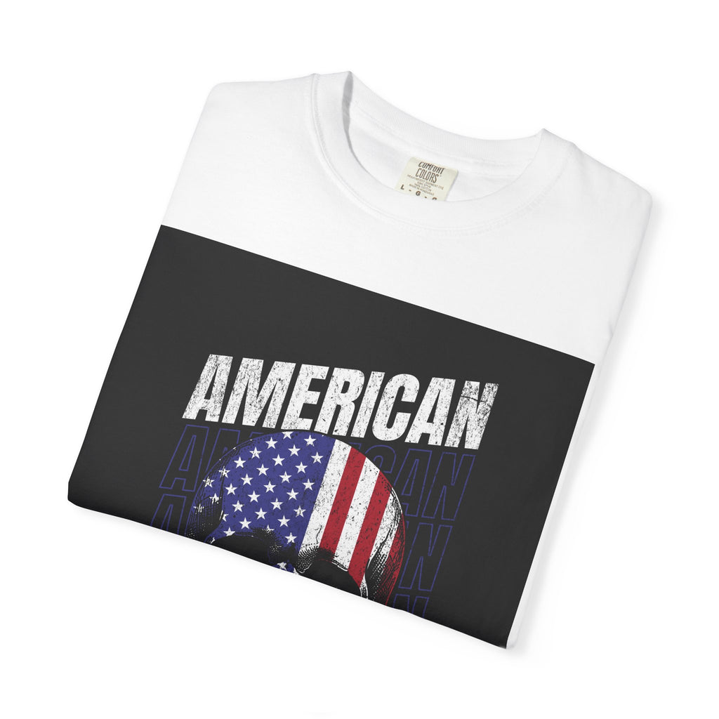 American Skull Flag T-Shirt — "American Forever" Patriotic Graphic Tee