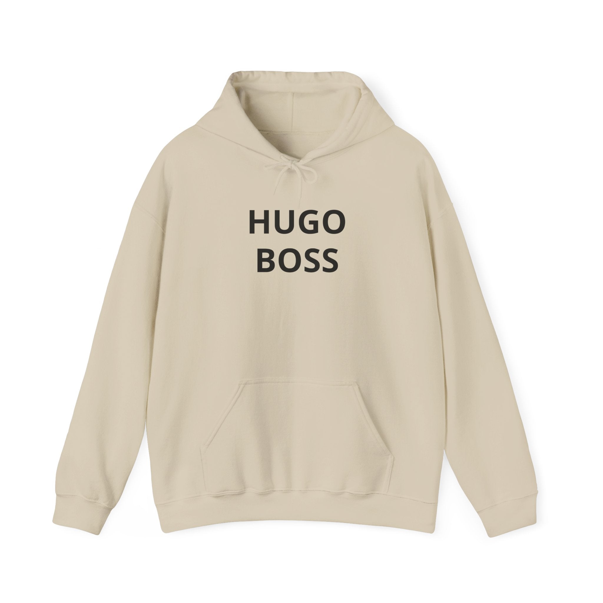 Hugo Boss Minimal Logo Hoodie — White Graphic Pullover