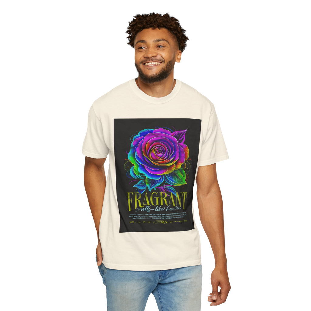Fragrant Rainbow Rose T-Shirt — Vibrant Floral Graphic Tee