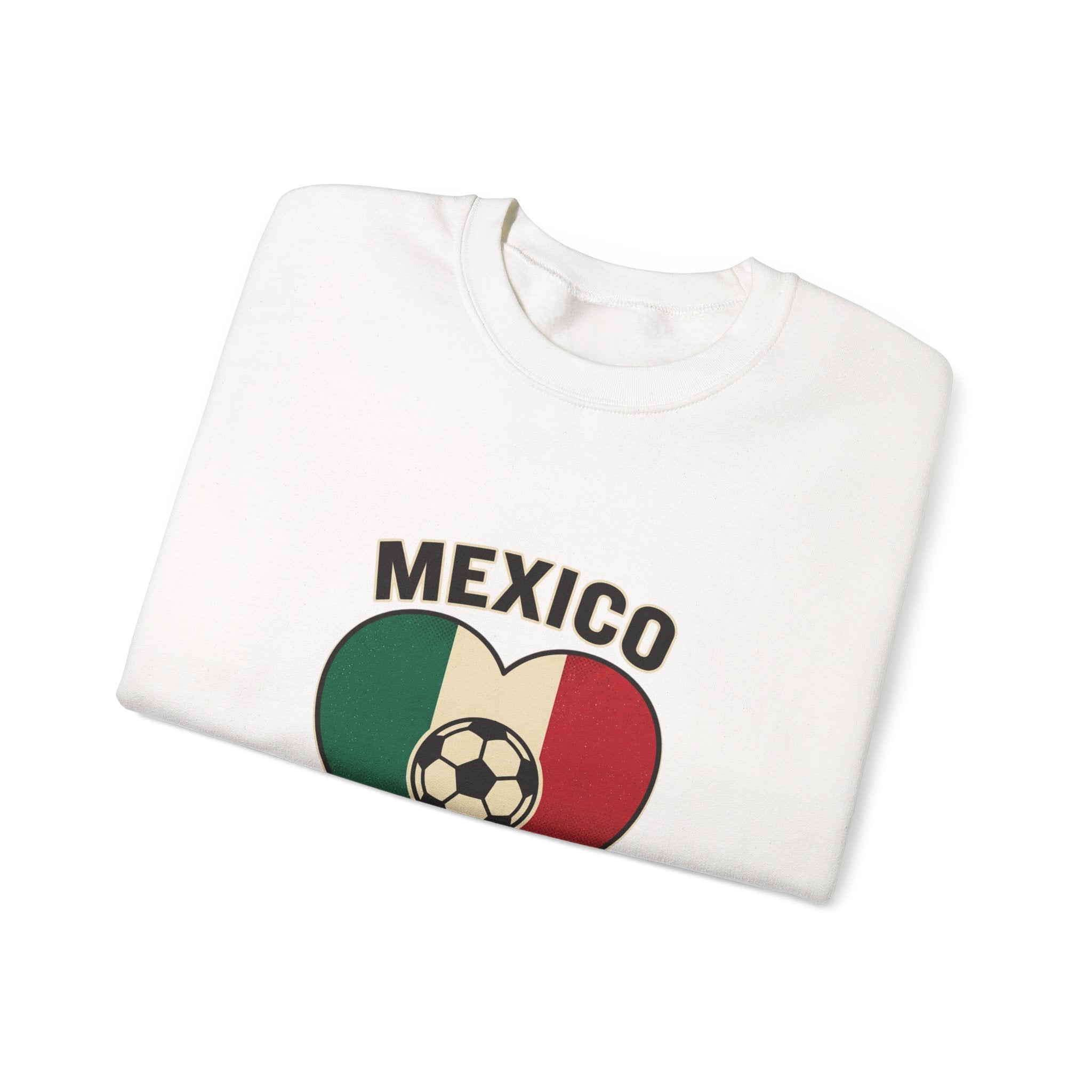 Mexico Futbolero Heart Sweatshirt | Mexico Flag Soccer Pride