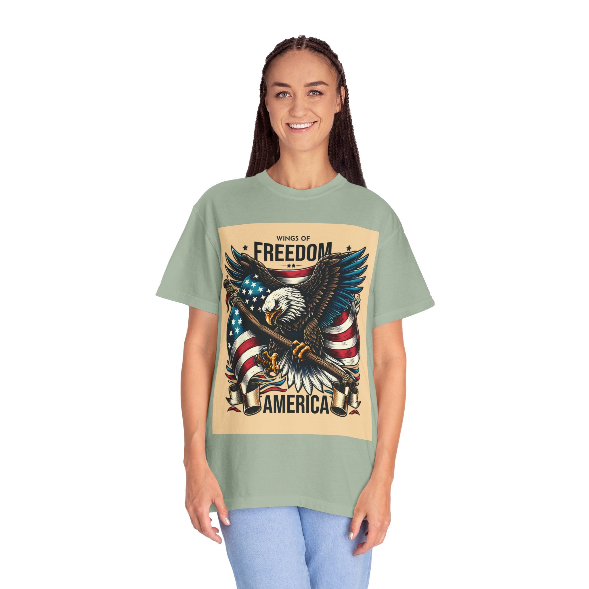 Freedom Eagle T-Shirt — Wings of America Patriotic Graphic Tee
