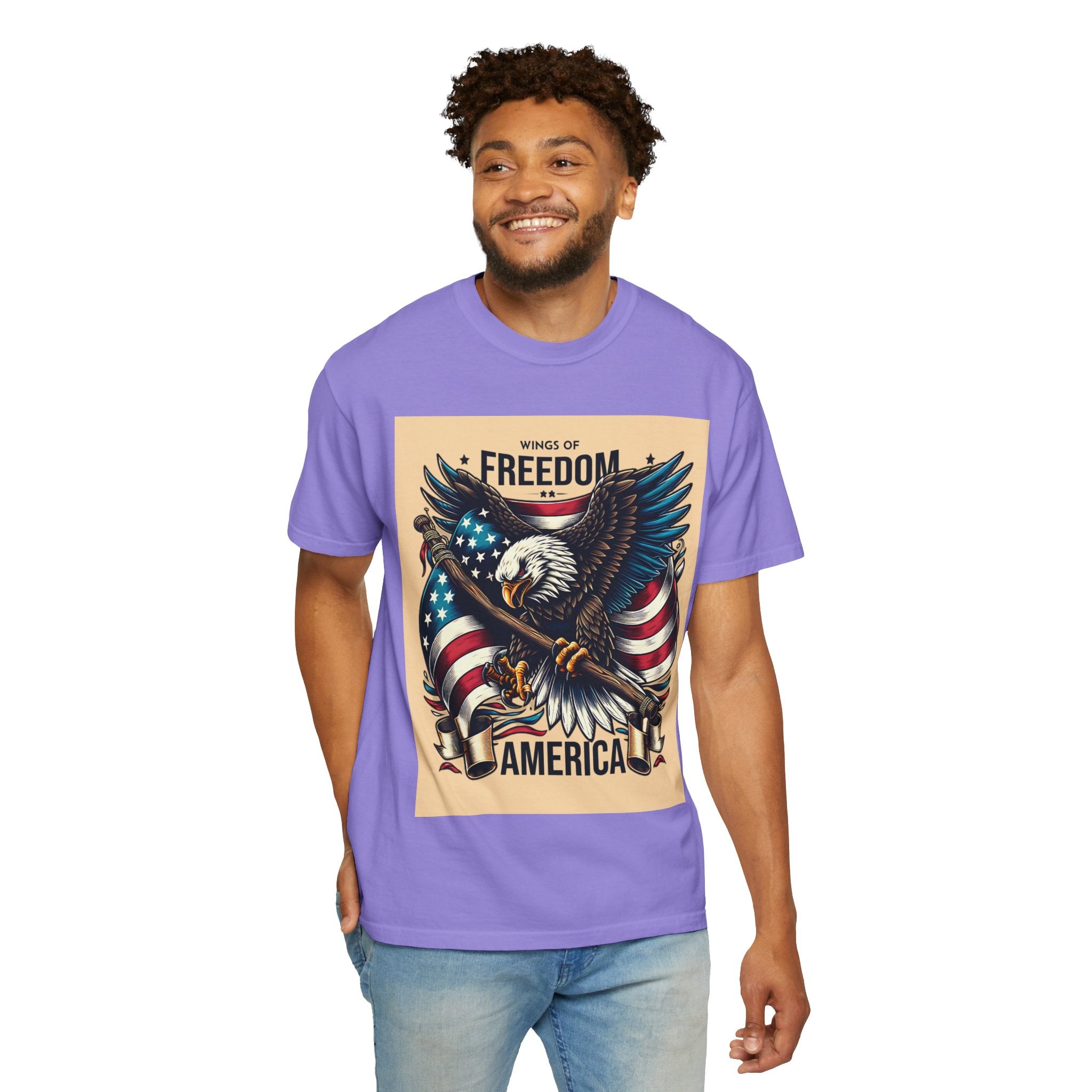 Freedom Eagle T-Shirt — Wings of America Patriotic Graphic Tee