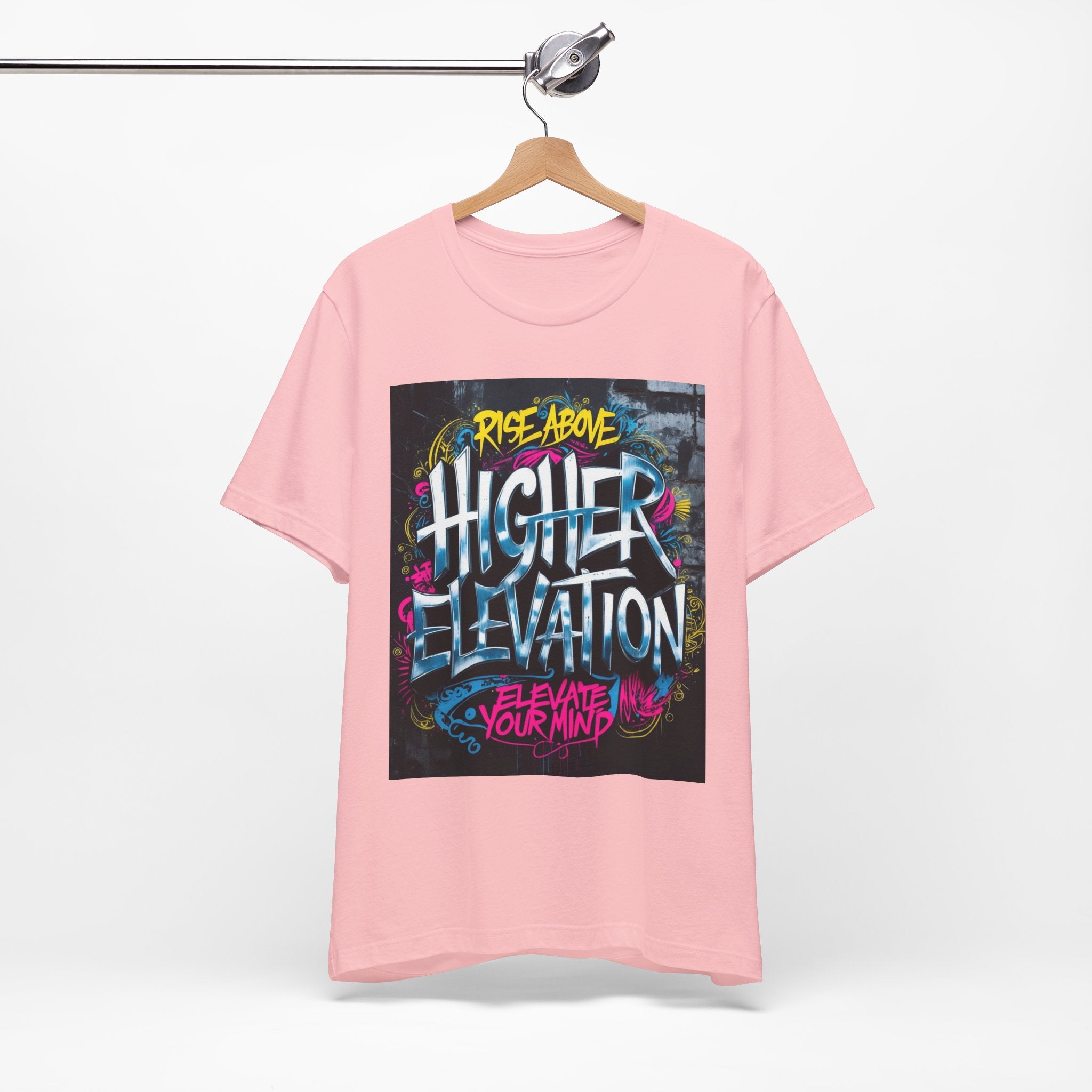 Higher Elevation Graffiti T-Shirt — "Rise Above, Elevate Your Mind"