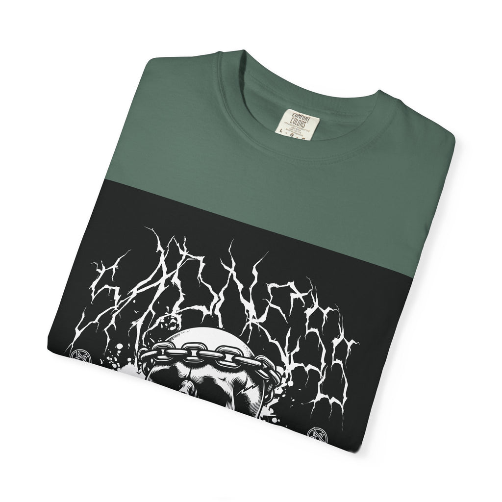Graphic T-Shirt — 'Break a Path Through the Darkness' Skull Lightning Design