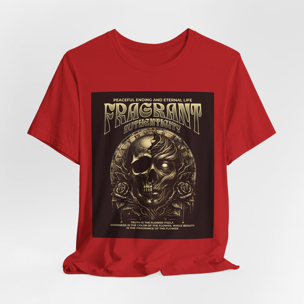 Skull & Roses Graphic Tee — "Fragrant" Vintage Gothic Band Shirt