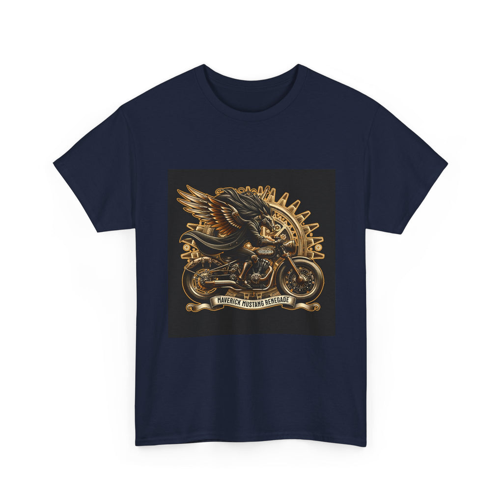 Vintage Winged Motorcycle Tee — "Ride Forever, Ride Free" Biker T-Shirt