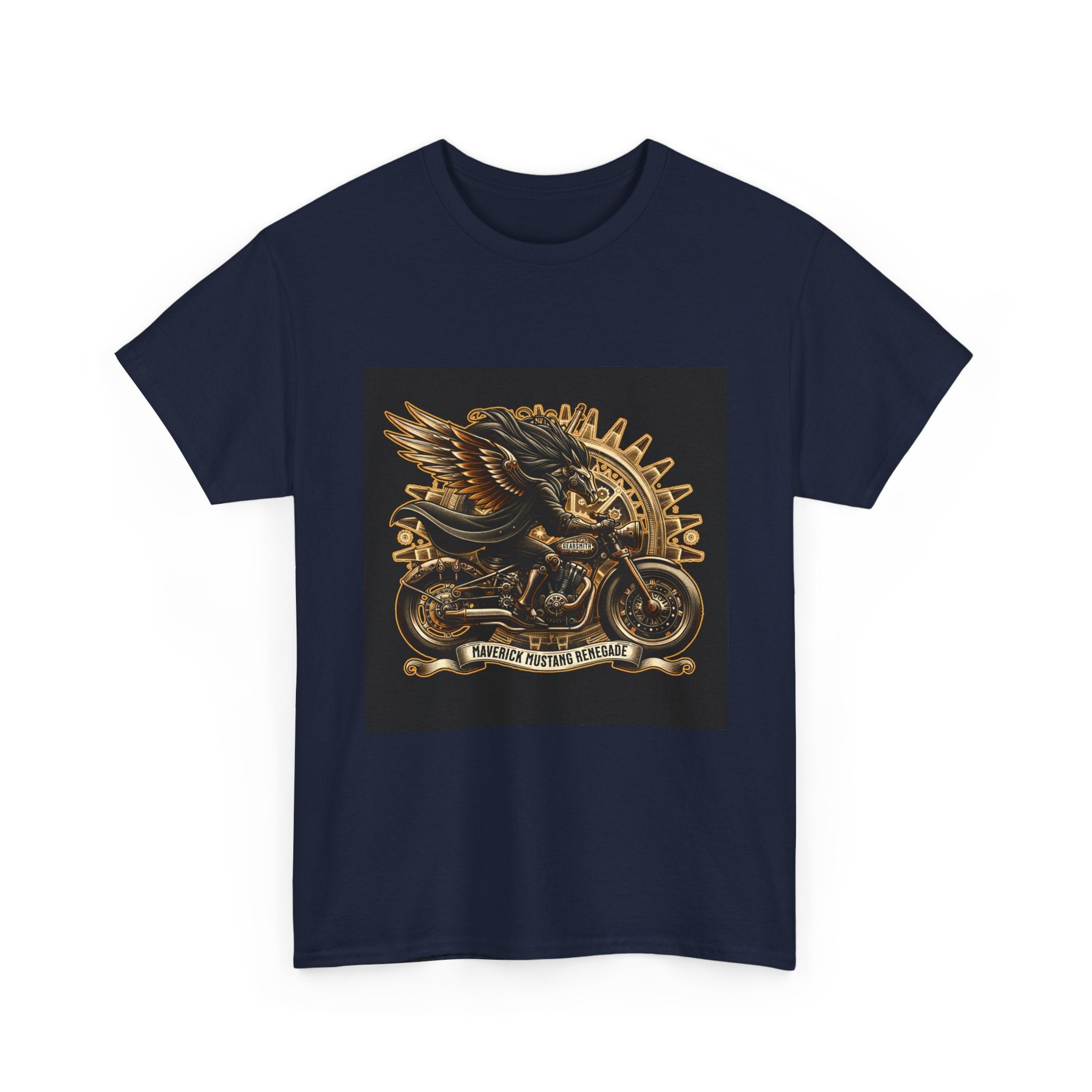 Vintage Winged Motorcycle Tee — "Ride Forever, Ride Free" Biker T-Shirt
