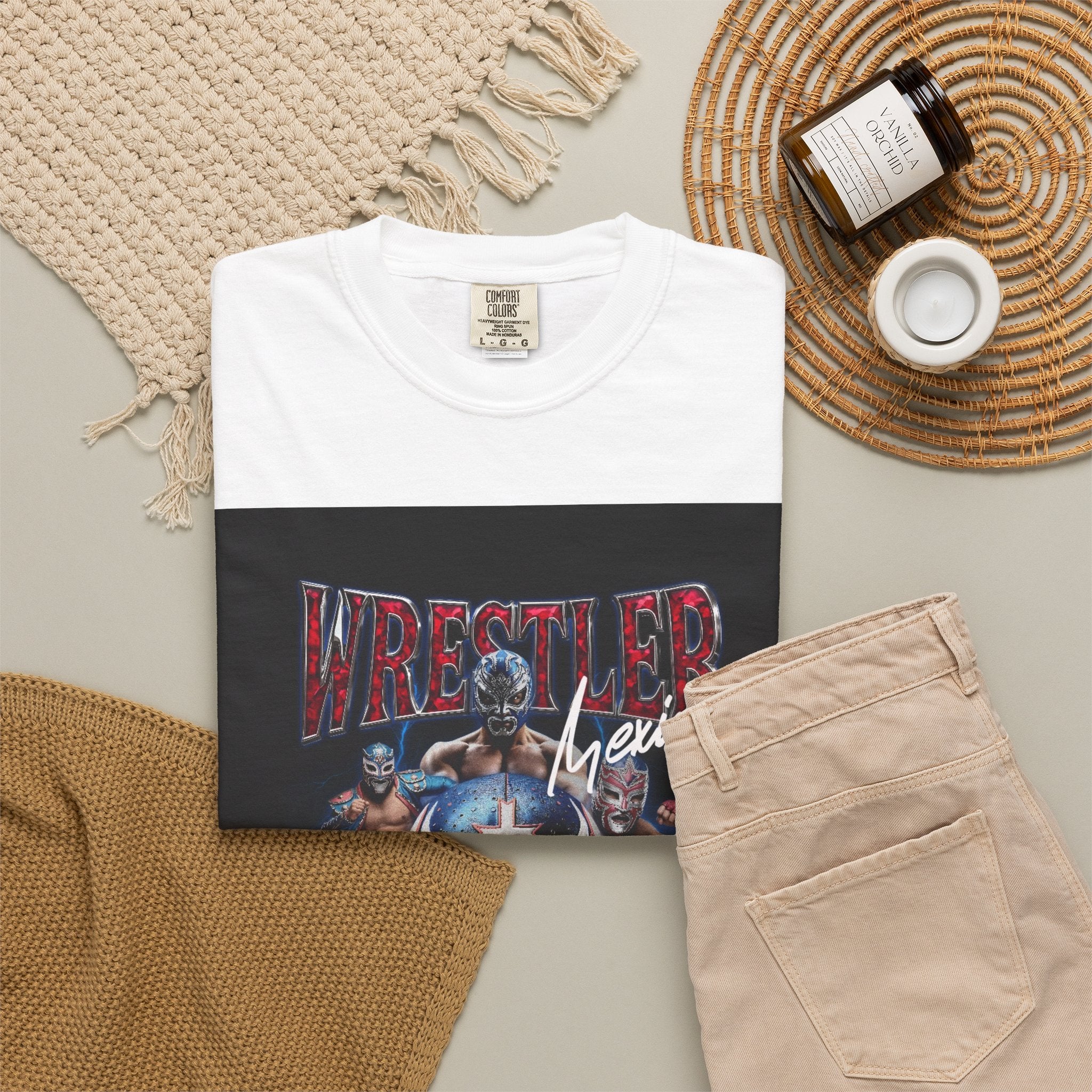 Wrestler Luchador Graphic T-Shirt — Mexican Masked Wrestling Tee