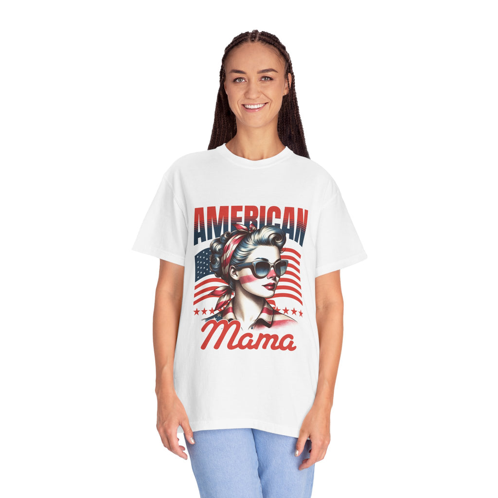 American Mama T‑Shirt — Vintage Patriotic Mom Tee