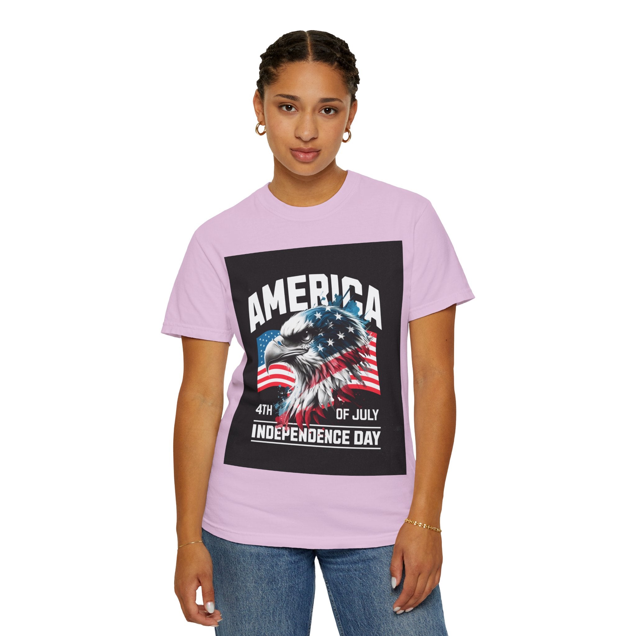 Independence Day T-shirt — 'America' Eagle Flag 4th of July Tee