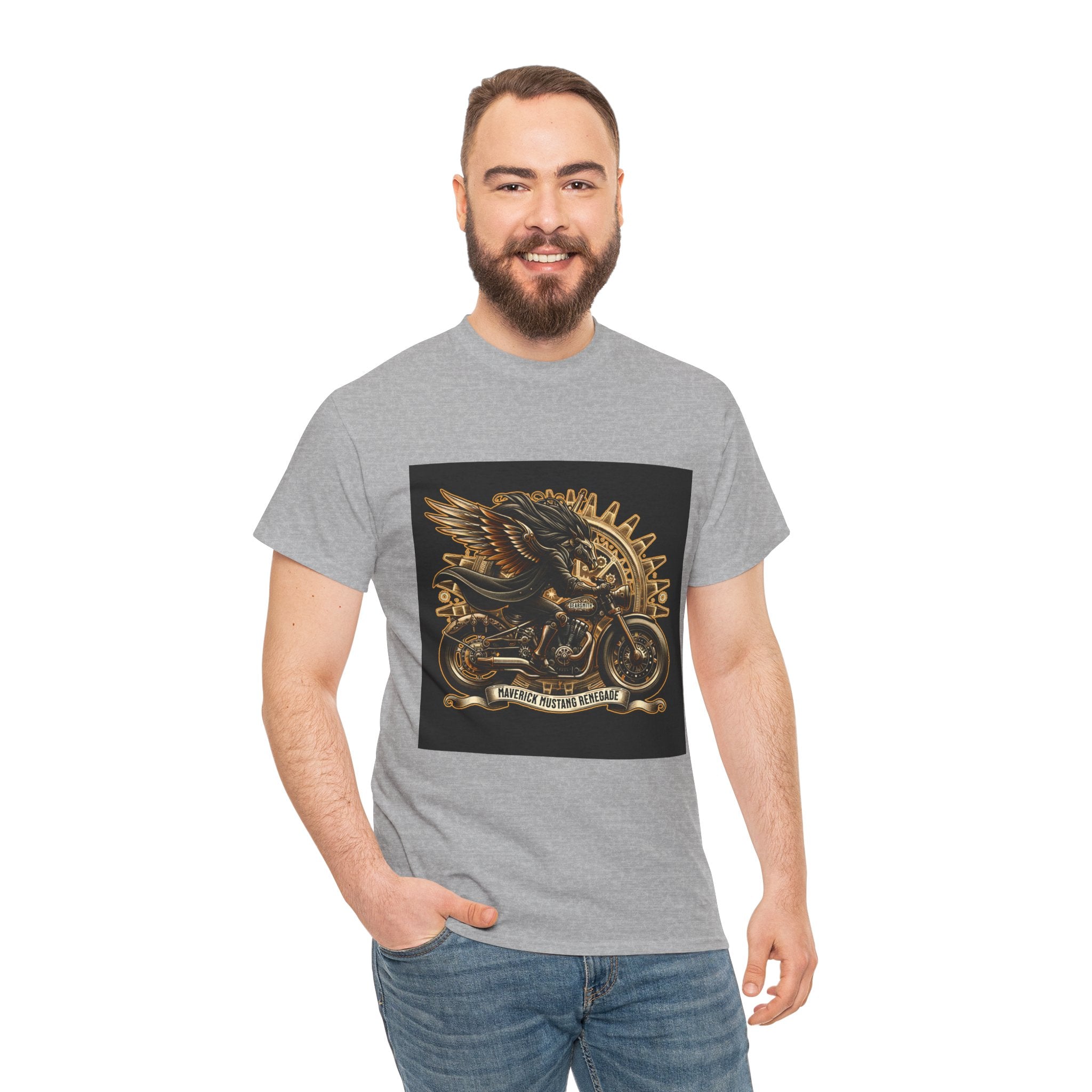 Vintage Winged Motorcycle Tee — "Ride Forever, Ride Free" Biker T-Shirt