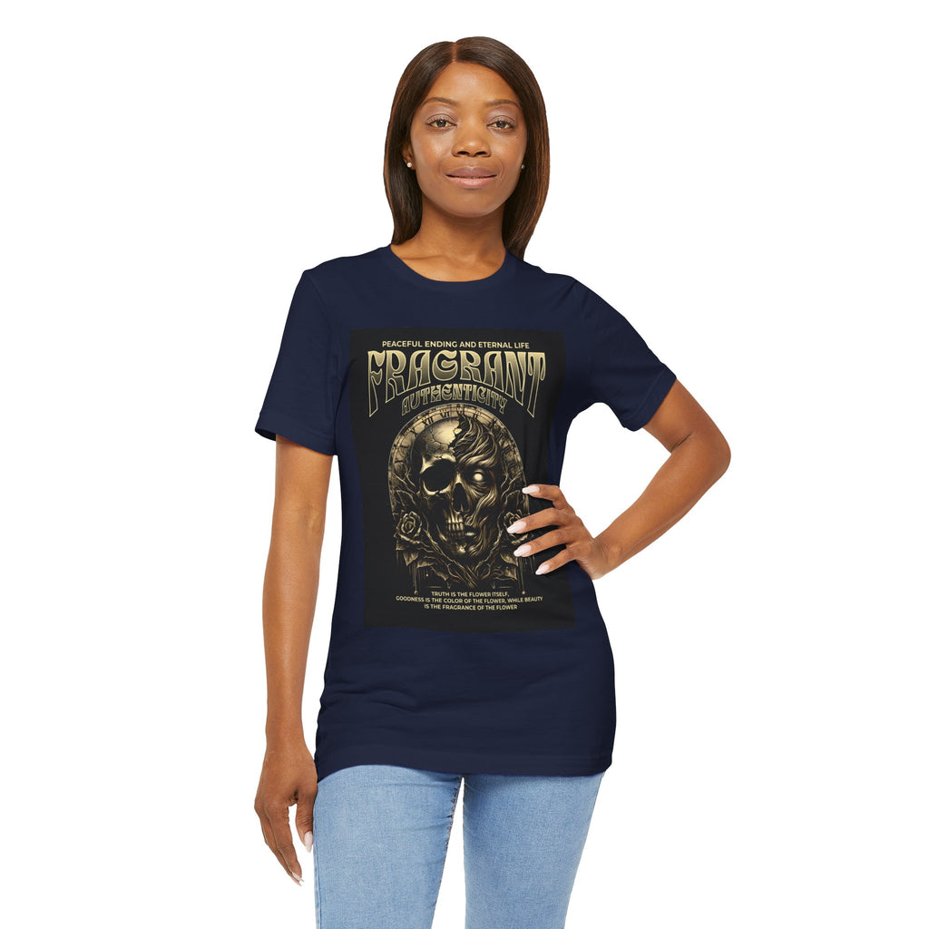 Skull & Roses Graphic Tee — "Fragrant" Vintage Gothic Band Shirt
