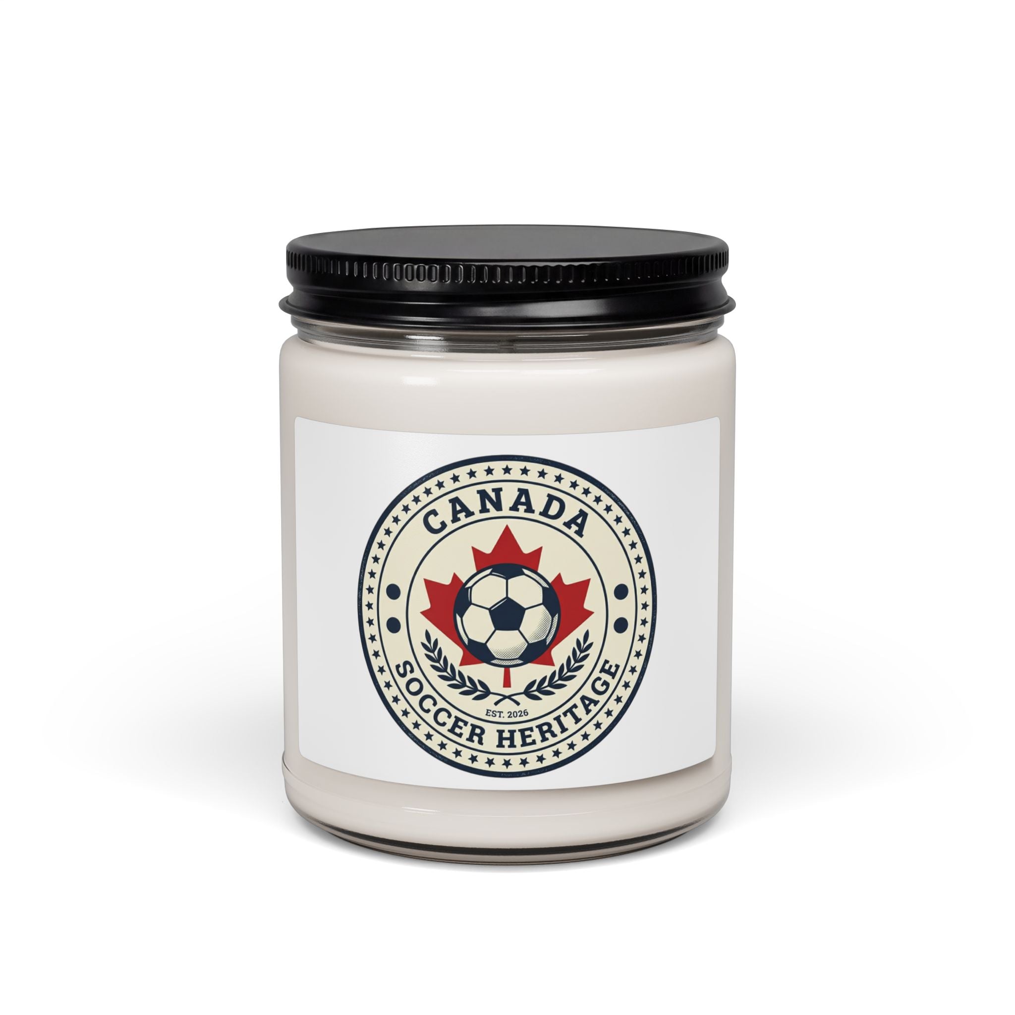 Canada Soccer Heritage Candle | 9oz Soy, Retro Soccer Emblem