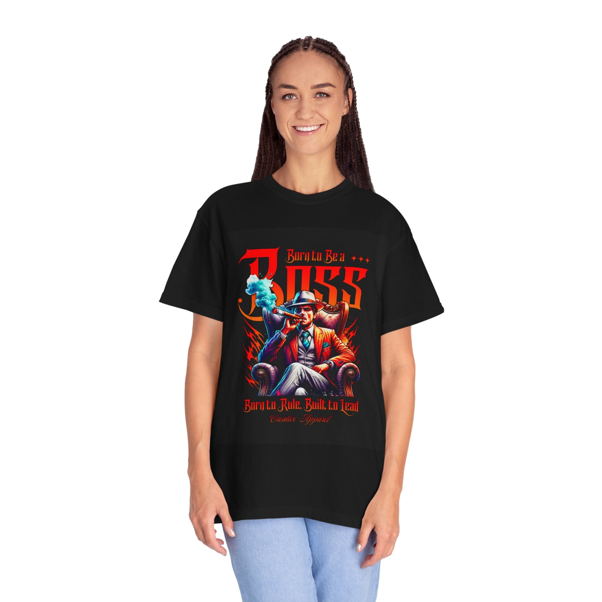 Boss Vintage Graphic T-Shirt — "Born to Be a Boss" Retro Mafia Design