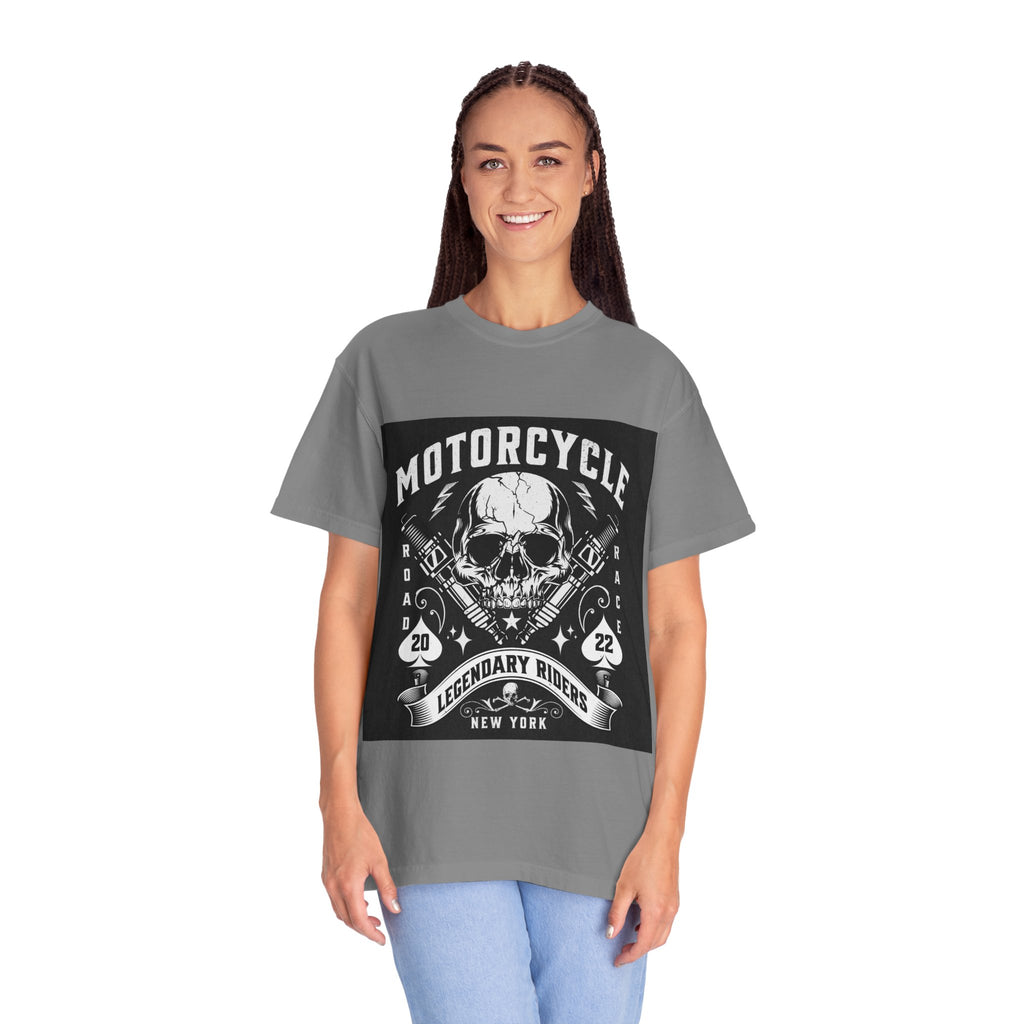 Motorcycle Skull Tee — "Legendary Riders" Vintage Biker Graphic T-Shirt