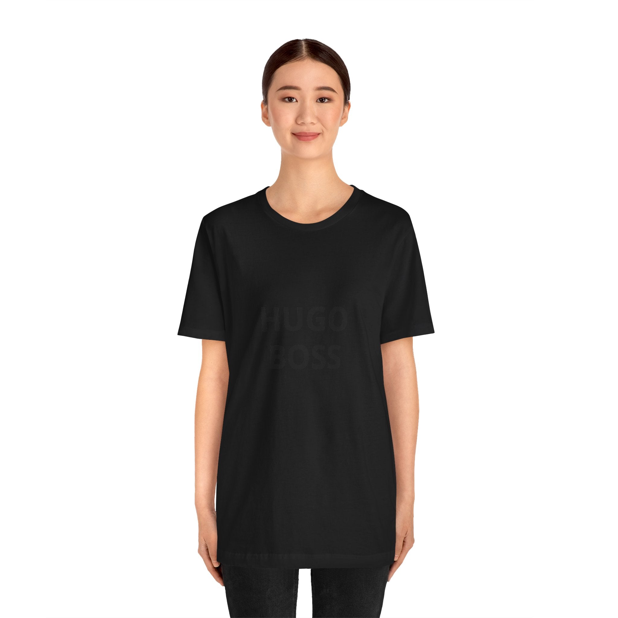 Graphic Tee — "HUGO BOSS" Minimalist Text T-Shirt