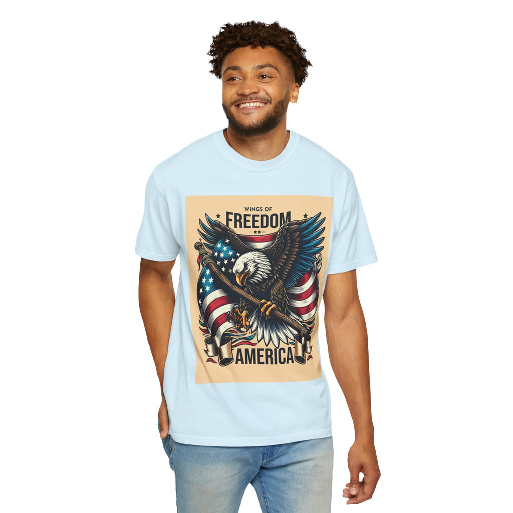 Freedom Eagle T-Shirt — Wings of America Patriotic Graphic Tee