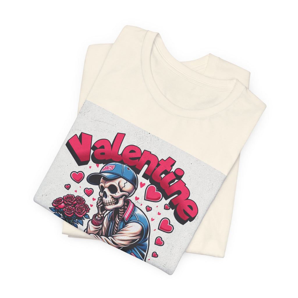 Valentine Skull T-Shirt – "Love & Blessed" Gothic Valentine Tee