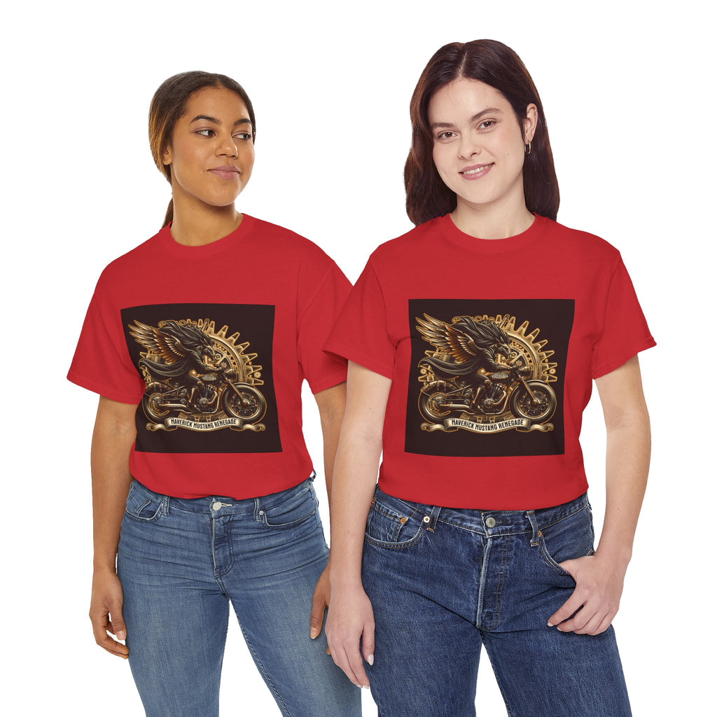 Vintage Winged Motorcycle Tee — "Ride Forever, Ride Free" Biker T-Shirt