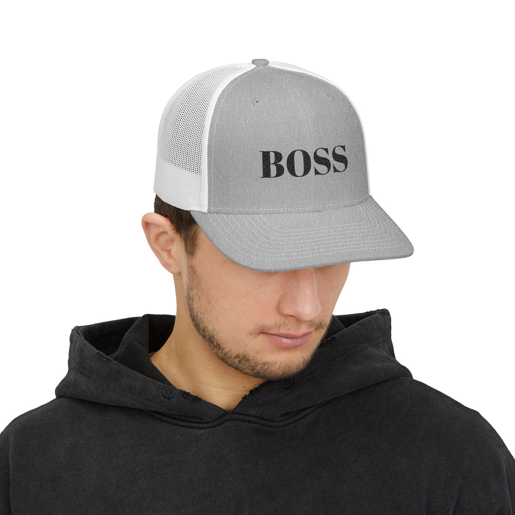 BOSS Trucker Cap – Embroidered Snapback Mesh Hat