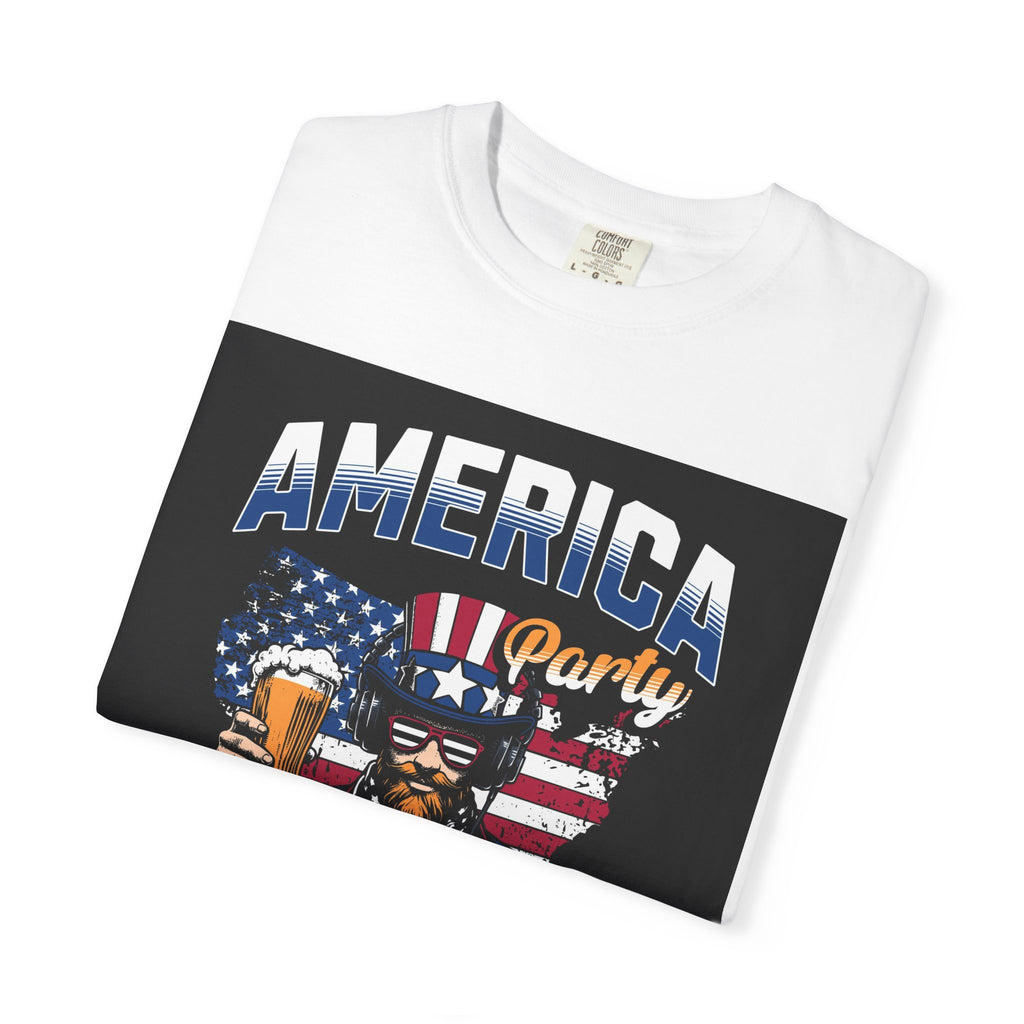 America Party T-Shirt — Cheers to Freedom 4th of July Patriotic Tee