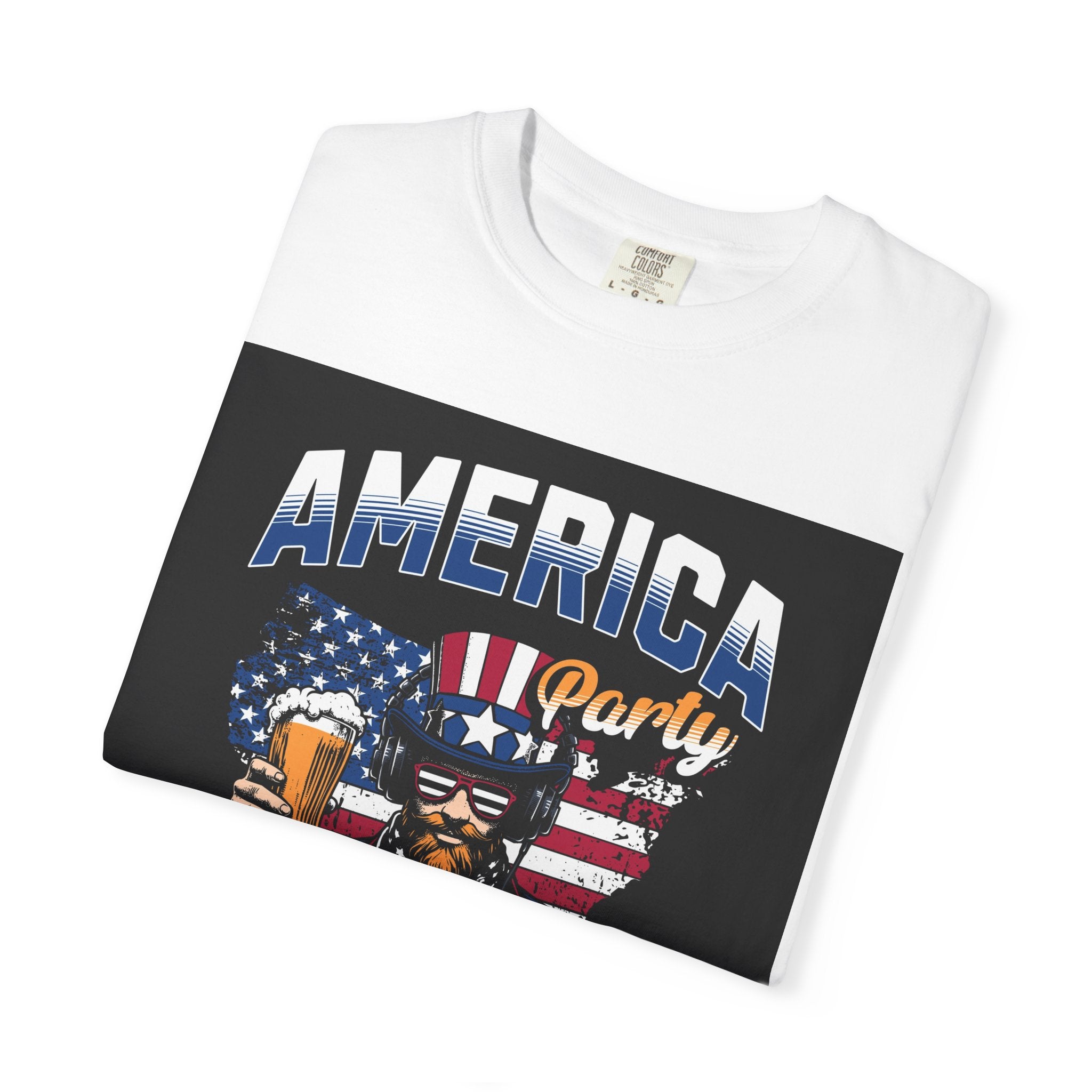 America Party T-Shirt — Cheers to Freedom 4th of July Patriotic Tee