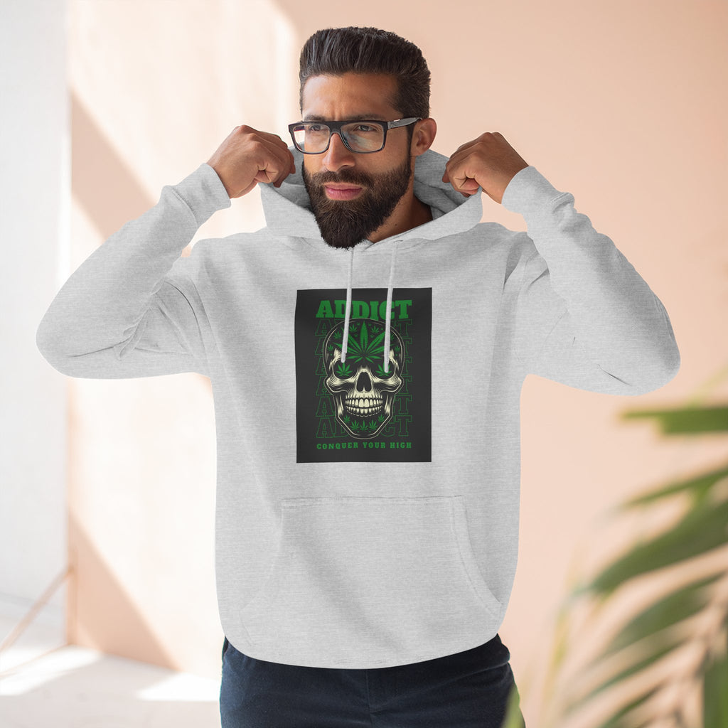 Skull & Snake Hoodie — "Addict" Graphic Pullover