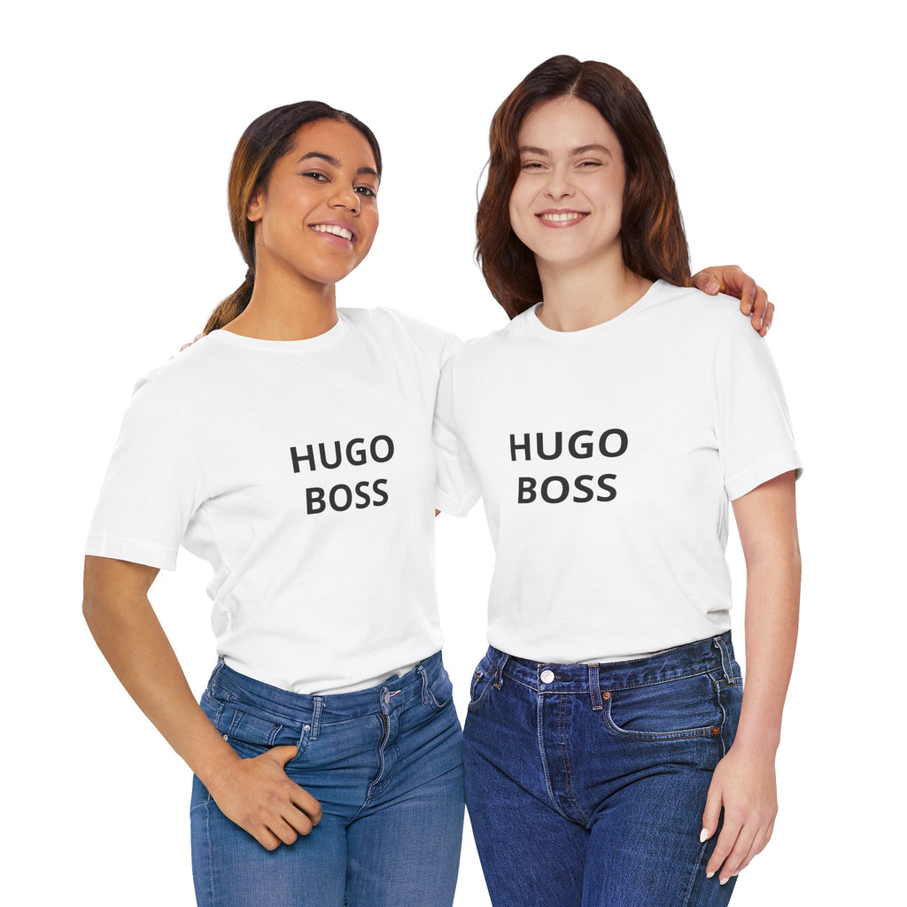 Graphic Tee — "HUGO BOSS" Minimalist Text T-Shirt