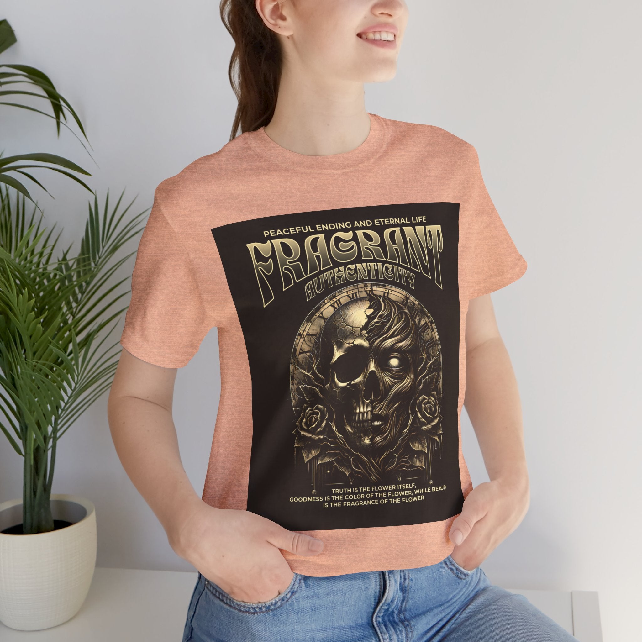 Skull & Roses Graphic Tee — "Fragrant" Vintage Gothic Band Shirt
