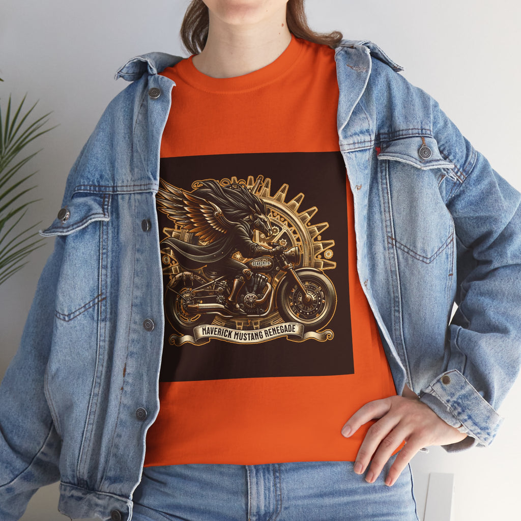 Vintage Winged Motorcycle Tee — "Ride Forever, Ride Free" Biker T-Shirt