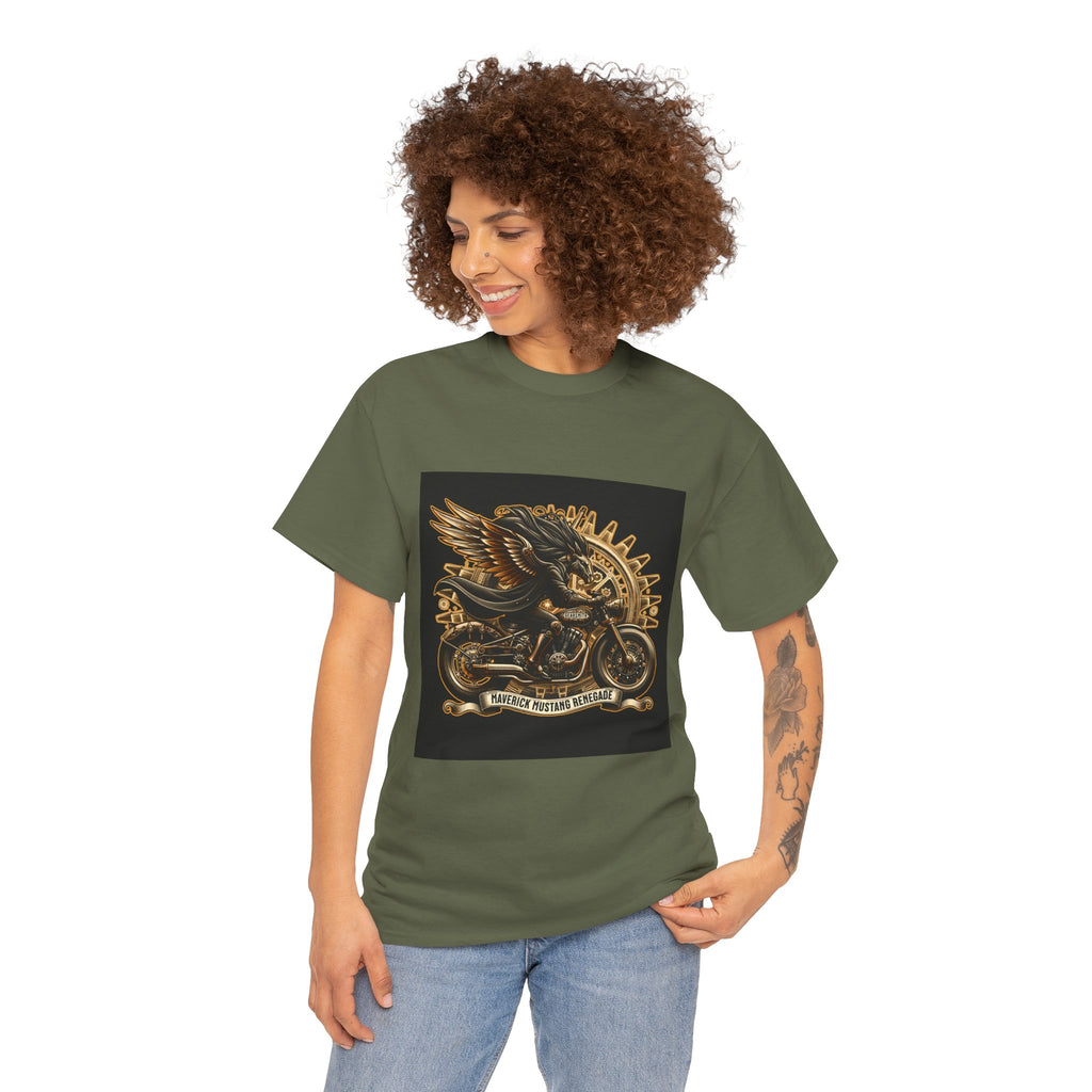 Vintage Winged Motorcycle Tee — "Ride Forever, Ride Free" Biker T-Shirt